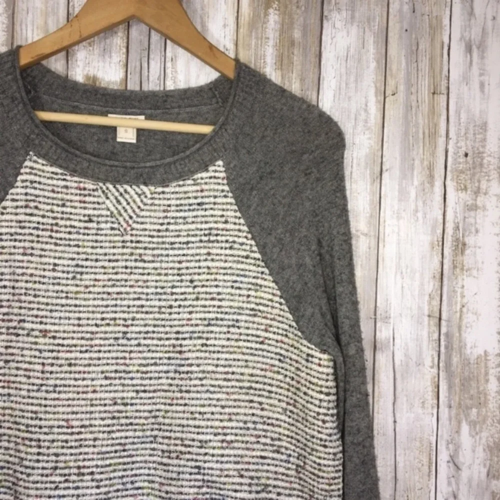 J.Crew Gray Raglan Sleeve Sweater Crewneck Casual Cozy Size S